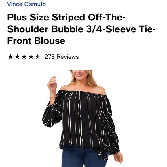NWT.  Bubble sleeve top by Vince Camuto - Picture 1 of 9